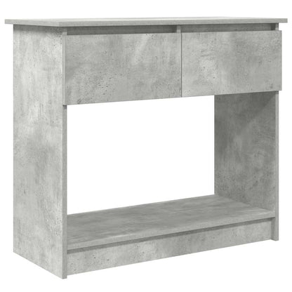 Avlastningsbord konsollbord Betonggrå med skuffer 85,5x38,5x74,5 cm