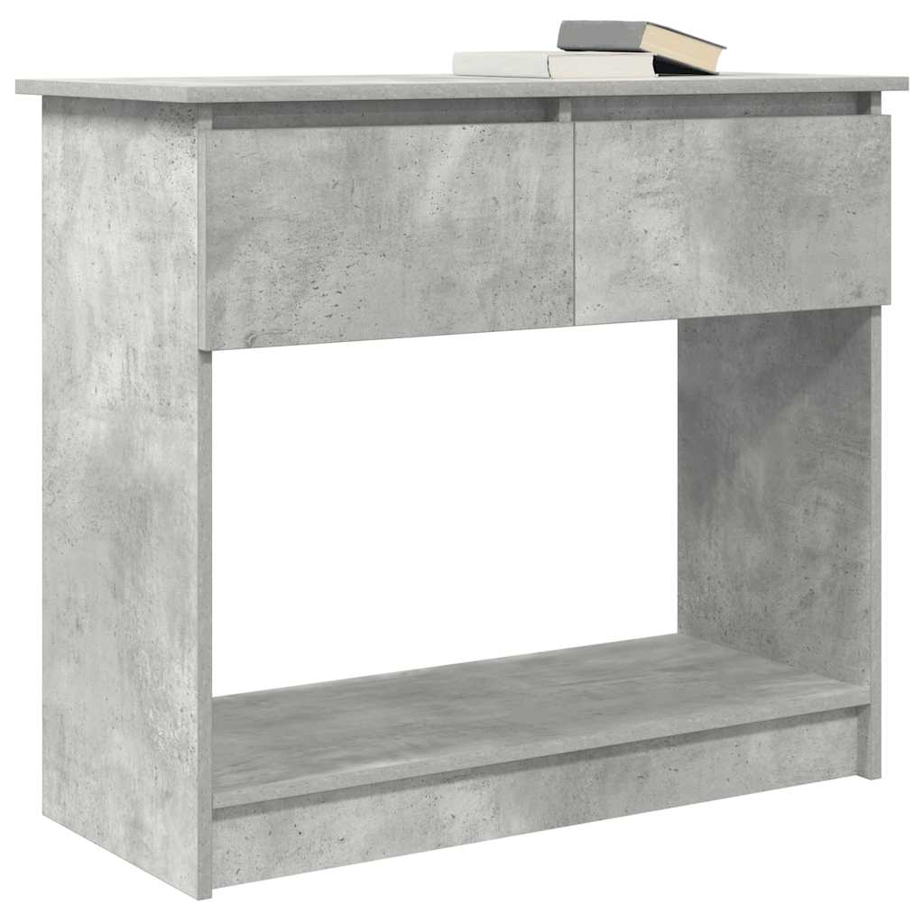 Avlastningsbord konsollbord Betonggrå med skuffer 85,5x38,5x74,5 cm