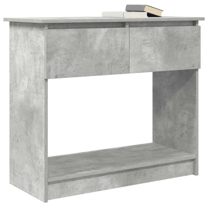 Avlastningsbord konsollbord Betonggrå med skuffer 85,5x38,5x74,5 cm