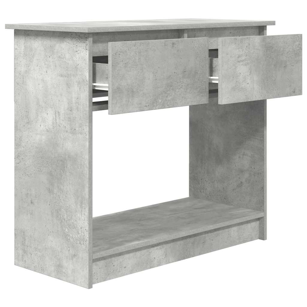 Avlastningsbord konsollbord Betonggrå med skuffer 85,5x38,5x74,5 cm
