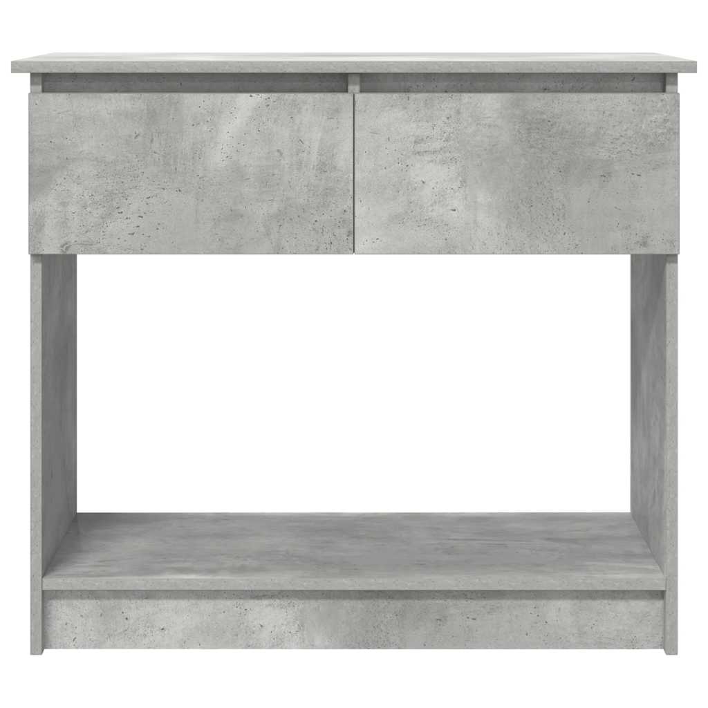 Avlastningsbord konsollbord Betonggrå med skuffer 85,5x38,5x74,5 cm