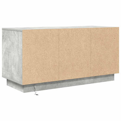 TV-Møbel Betonggrå TV-benk med LED-lys 100x41x50 cm