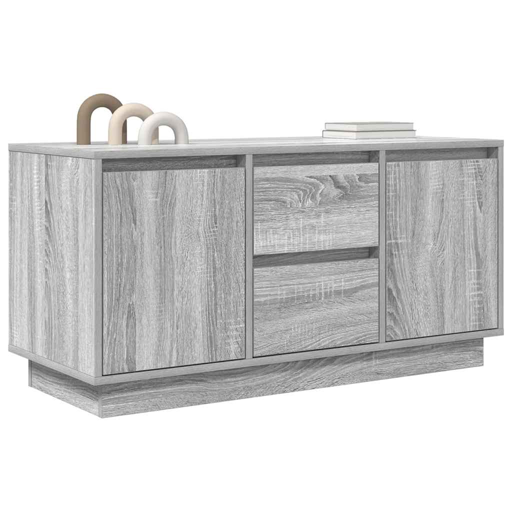 TV-Møbel Sonoma Grå TV-benk med LED-lys 100x41x50 cm