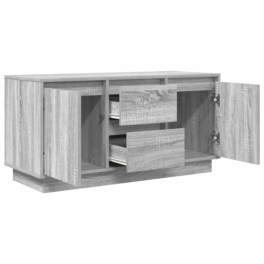 TV-Møbel Sonoma Grå TV-benk med LED-lys 100x41x50 cm