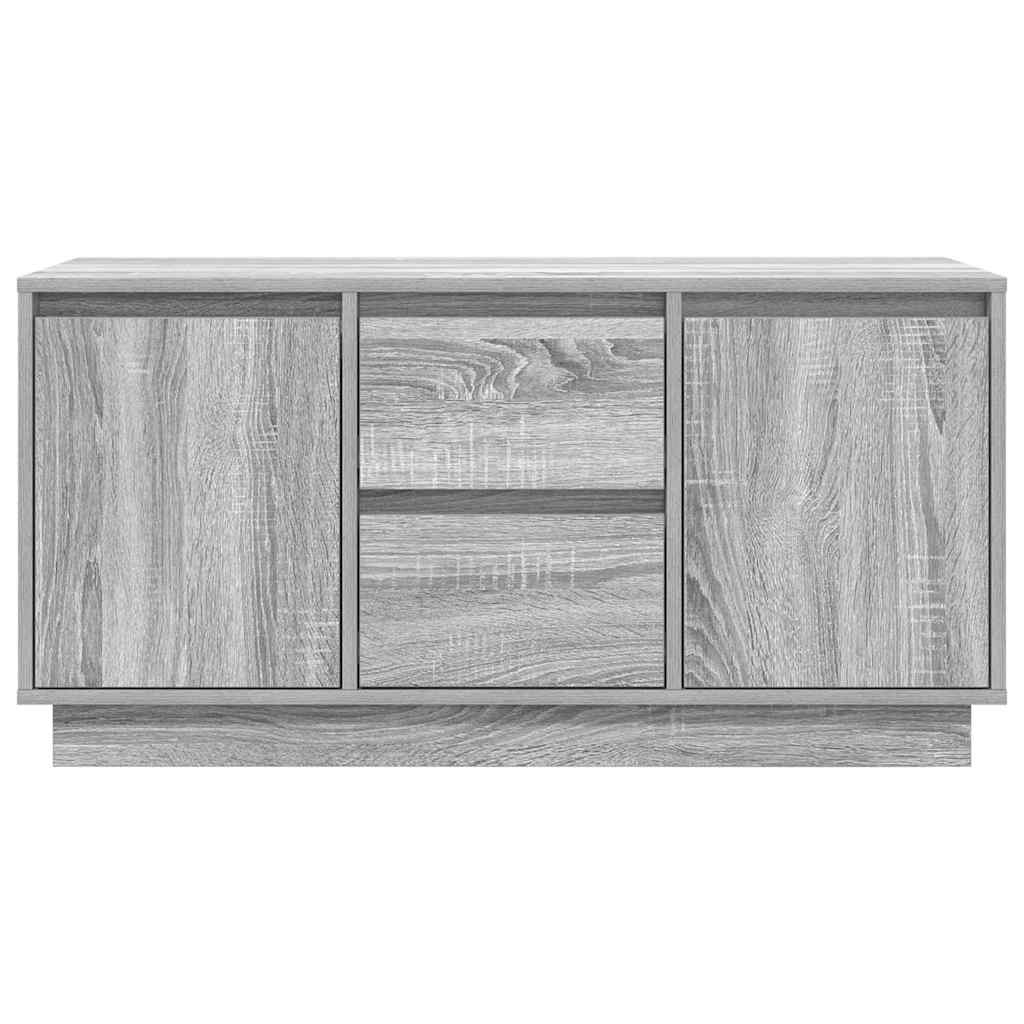 TV-Møbel Sonoma Grå TV-benk med LED-lys 100x41x50 cm