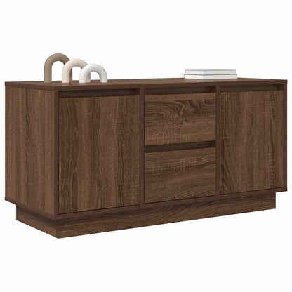 TV-Møbel Brun Eik TV-benk med LED-lys 100x41x50 cm