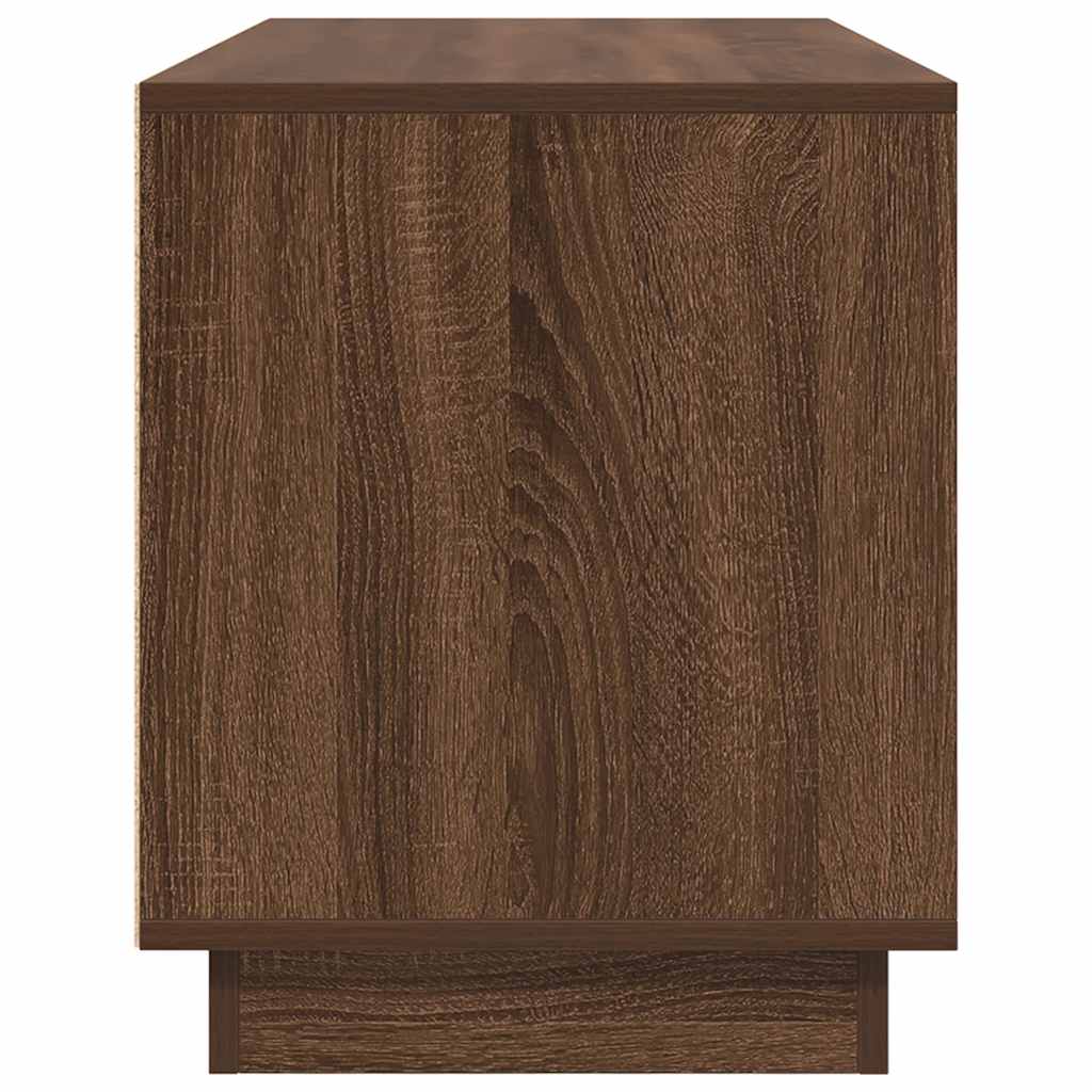 TV-Møbel Brun Eik TV-benk med LED-lys 100x41x50 cm