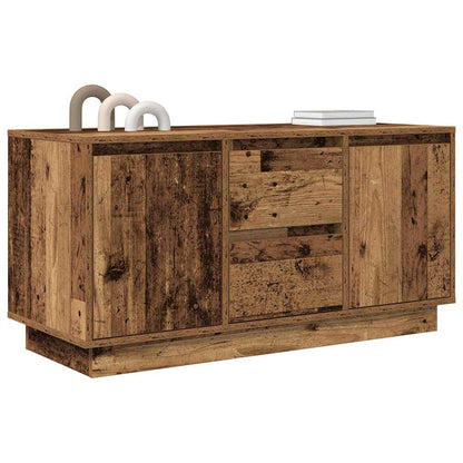 TV-Møbel Gammelt Tre Tv-benk med LED-lys 100x41x50 cm