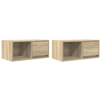 TV-Møbel Sonoma Eik Tv-benker 2 stk 60x31x25,5 cm