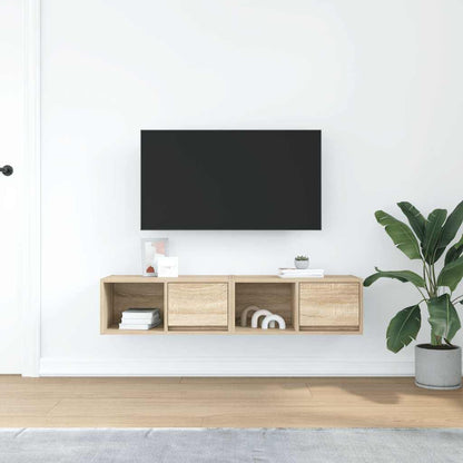 TV-Møbel Sonoma Eik Tv-benker 2 stk 60x31x25,5 cm