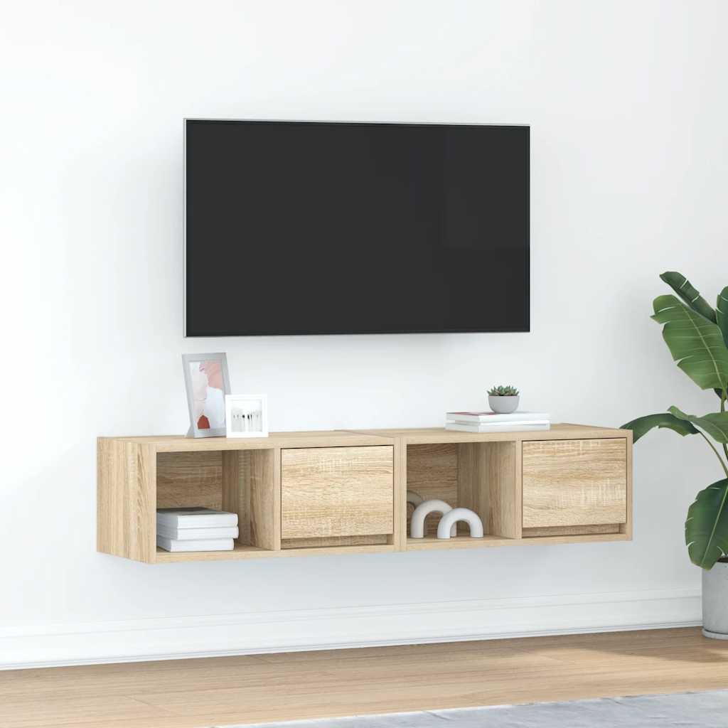 TV-Møbel Sonoma Eik Tv-benker 2 stk 60x31x25,5 cm