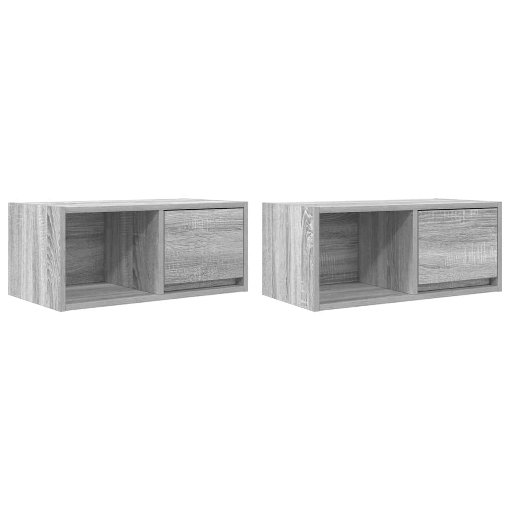 TV-Møbel Sonoma Grå Tv-benker 2 stk 60x31x25,5 cm
