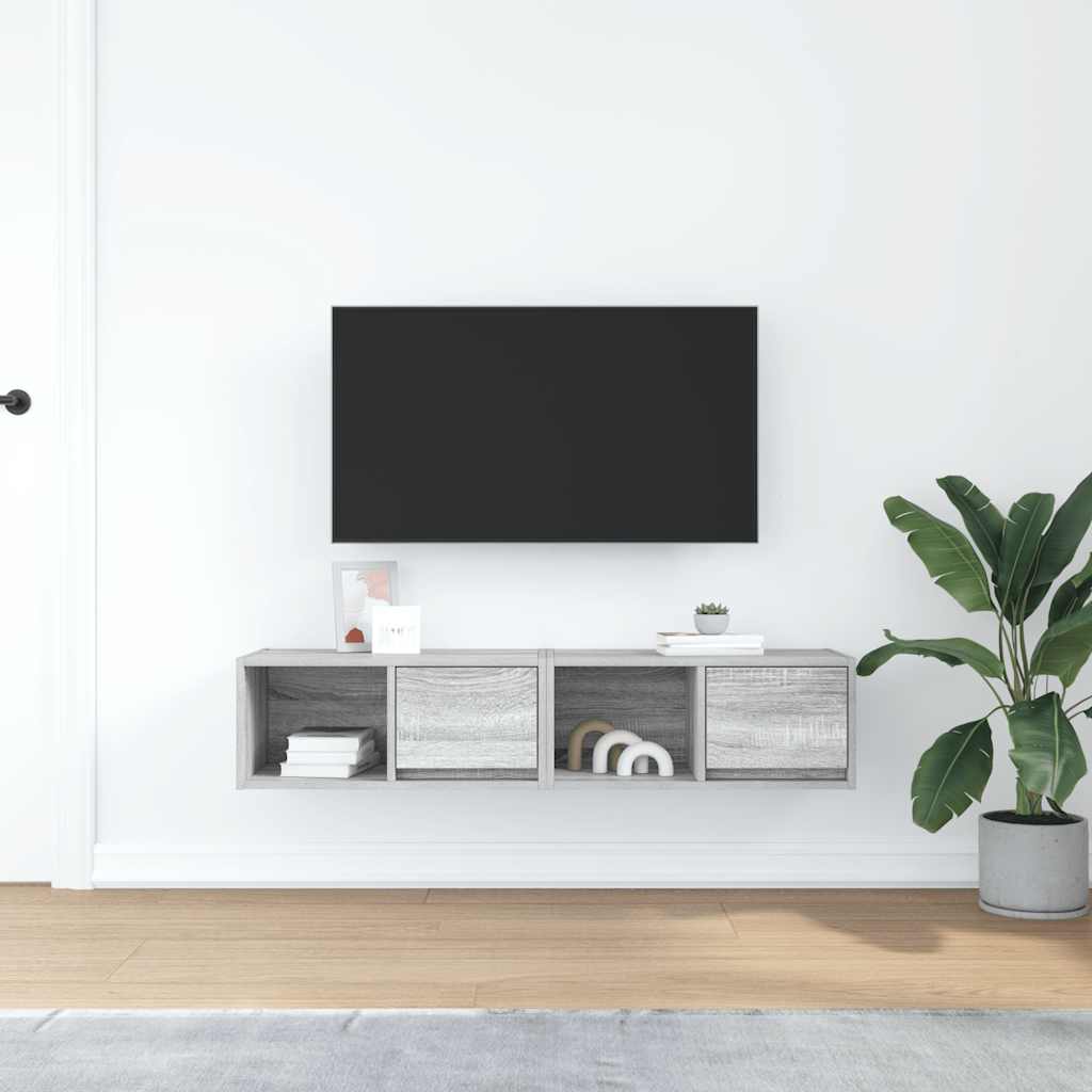 TV-Møbel Sonoma Grå Tv-benker 2 stk 60x31x25,5 cm