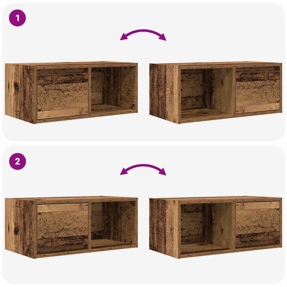 TV-Møbel Gammelt Tre Tv-benker 2 stk 60x31x25,5 cm