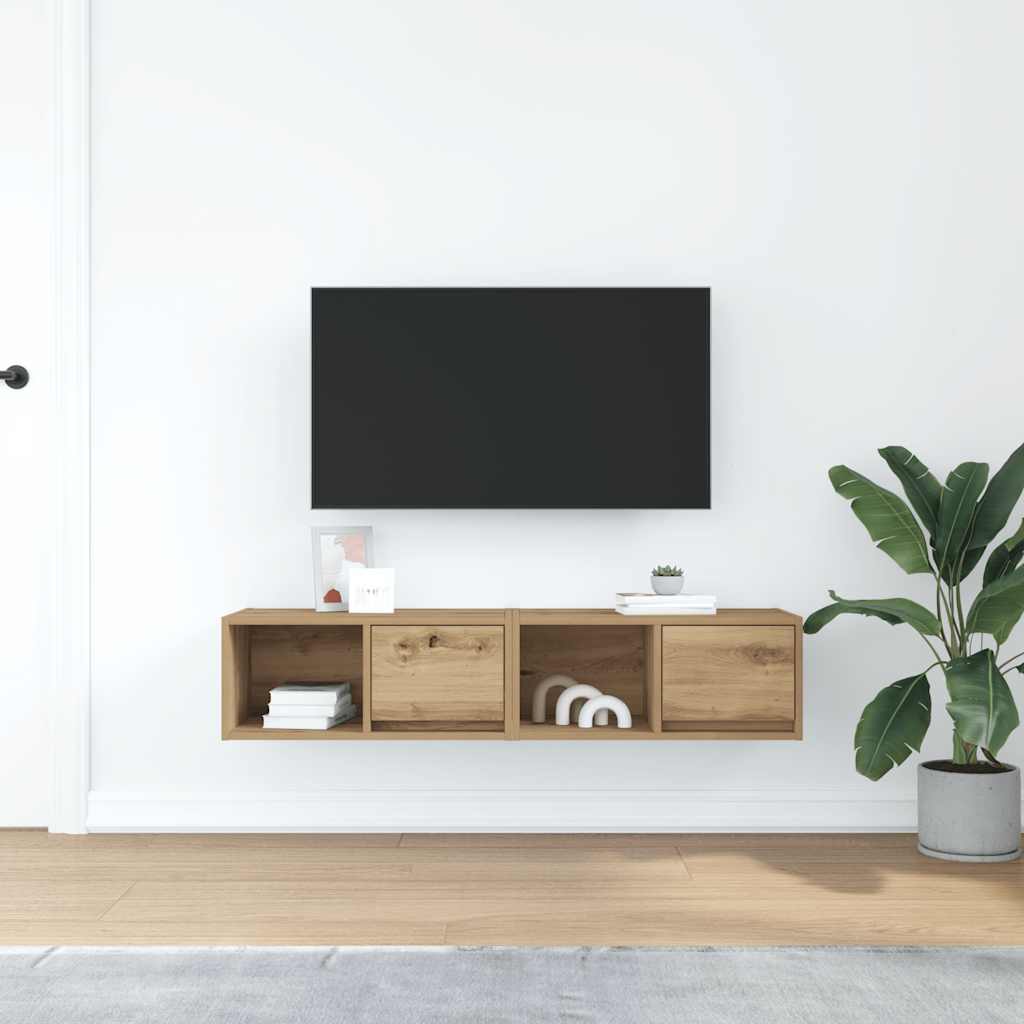 TV-Møbel Artisan Eik Tv-benker 2 stk 60x31x25,5 cm