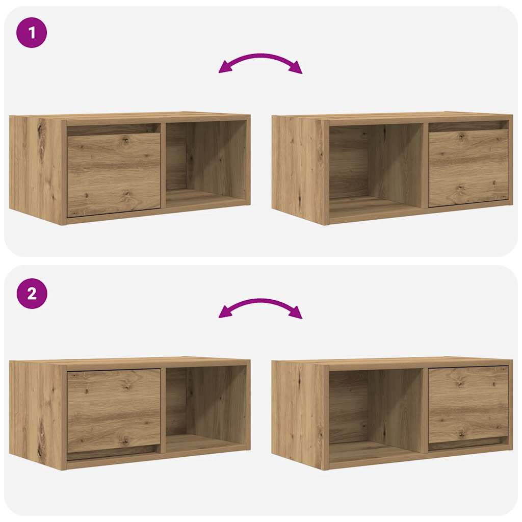 TV-Møbel Artisan Eik Tv-benker 2 stk 60x31x25,5 cm