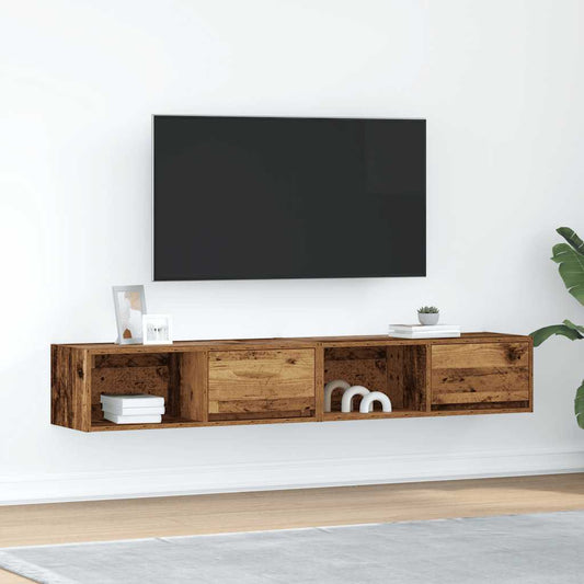TV-Møbel Gammelt Tre Tv-benker 2 stk 80x31x25,5 cm