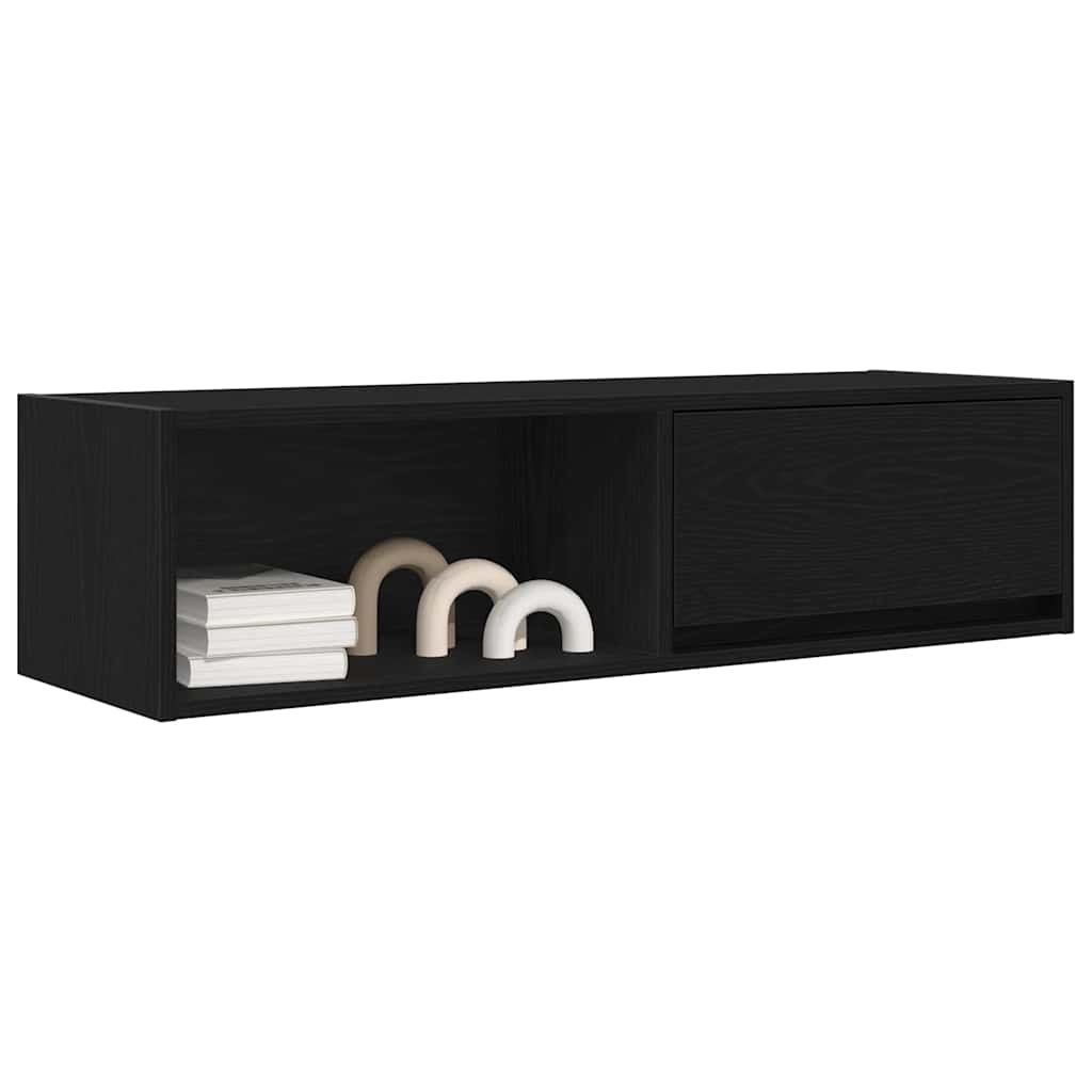 TV-Møbel Svart Eik Tv-benk 100x31x25,5 cm