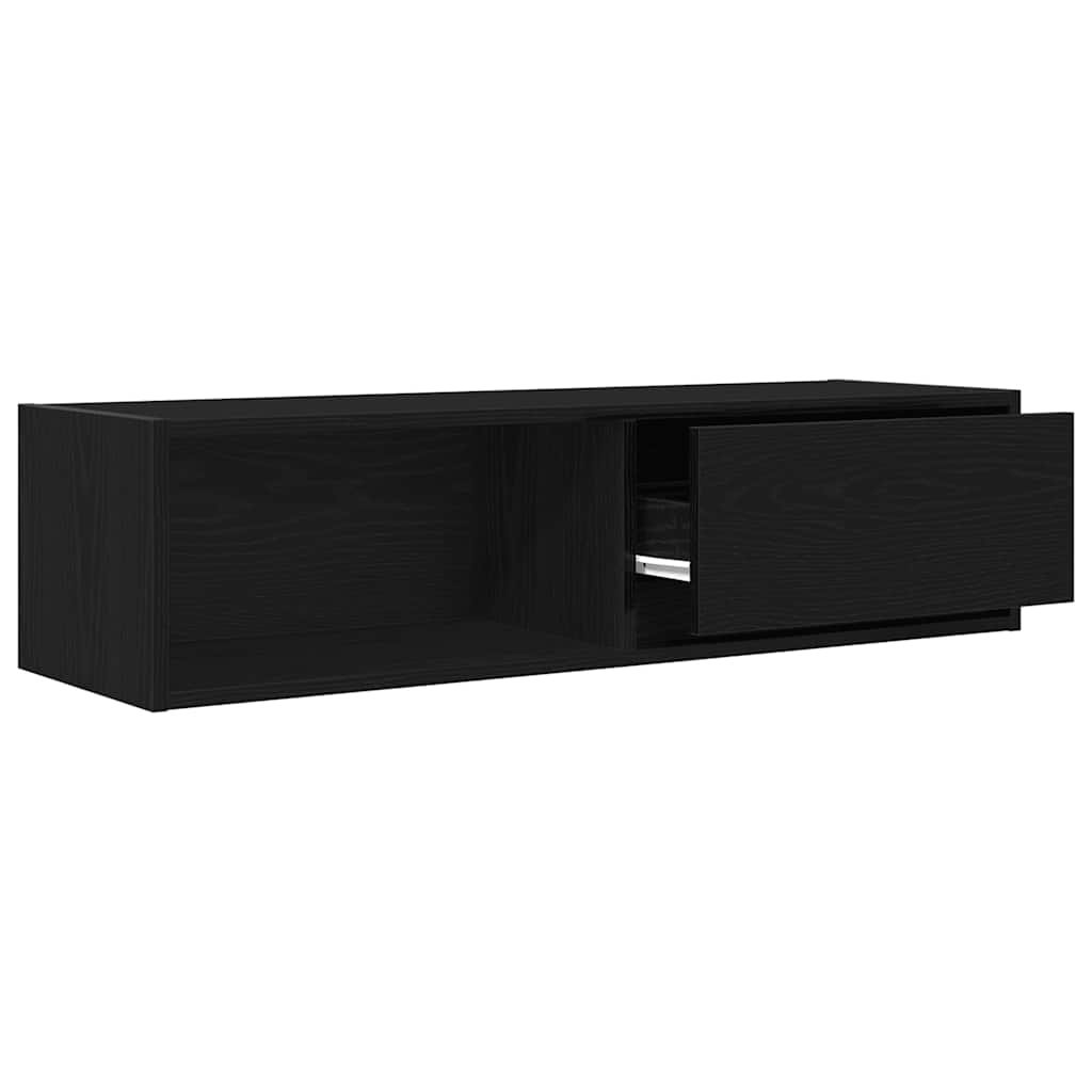 TV-Møbel Svart Eik Tv-benk 100x31x25,5 cm