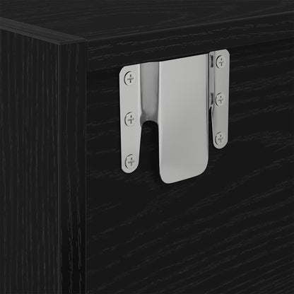 TV-Møbel Svart Eik Tv-benk 100x31x25,5 cm