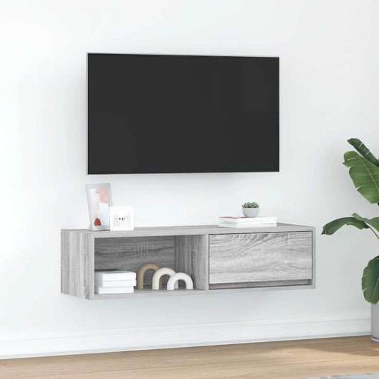 TV-Møbel Sonoma Grå Tv-benk Eik 100x31x25,5 cm