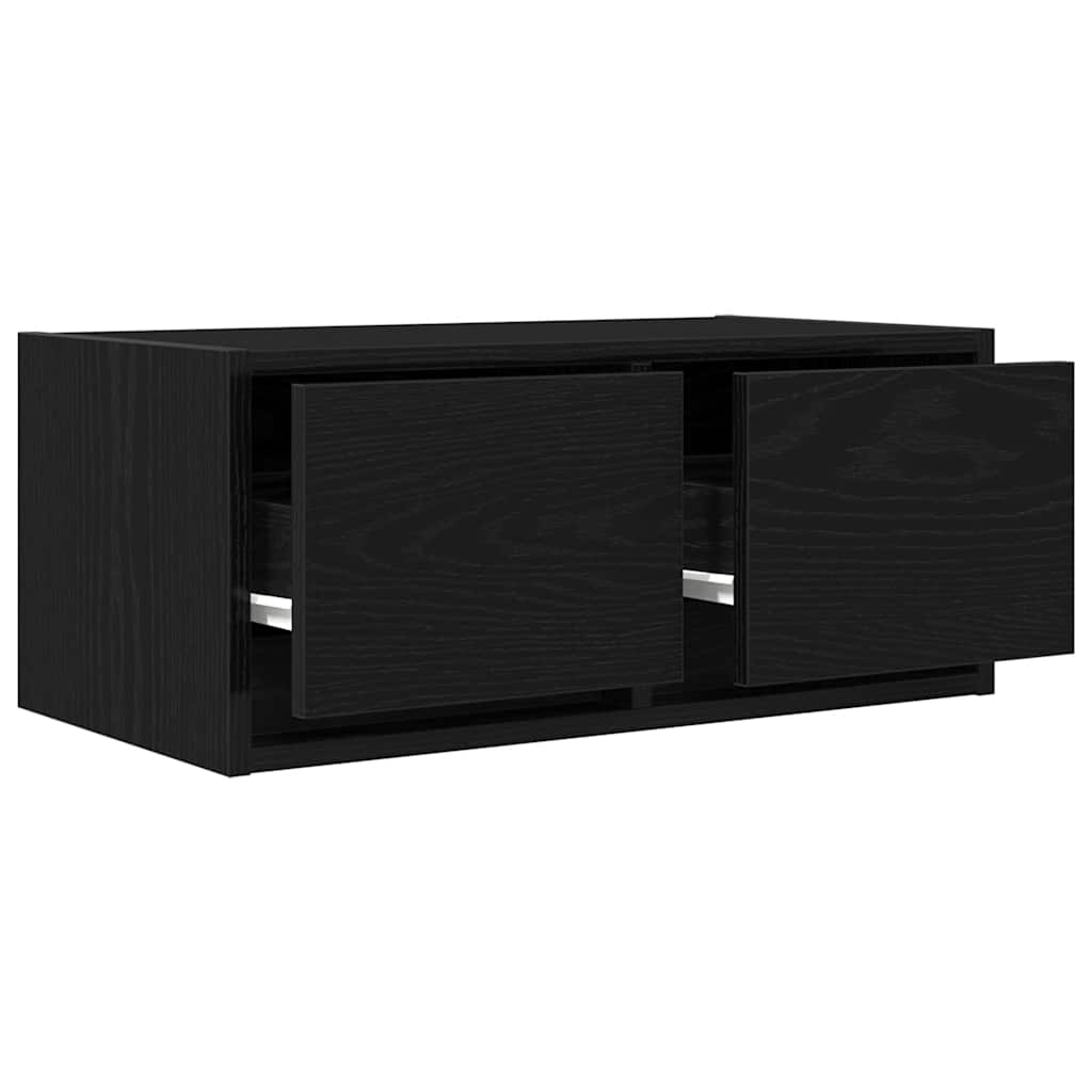 TV-Møbel Svart Eik Tv-benker 2 stk 60x31x25,5 cm