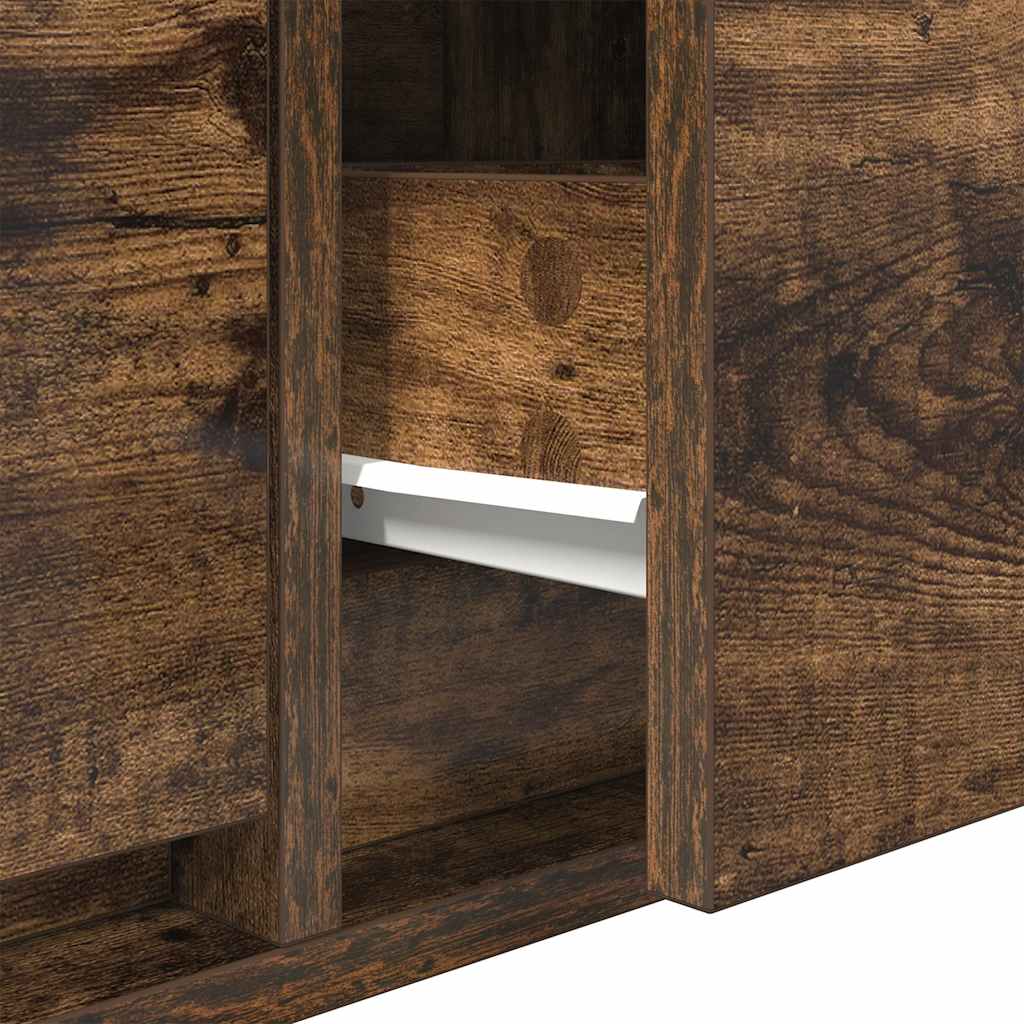 TV-benker 2 stk røkt eik 60x31x25,5 cm konstruert tre