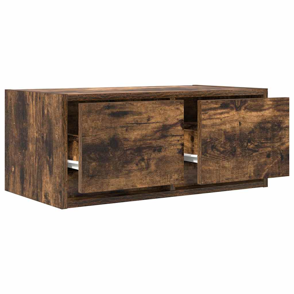 TV-benker 2 stk røkt eik 60x31x25,5 cm konstruert tre