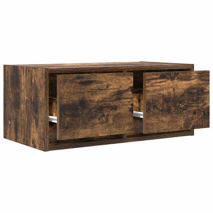 TV-benker 2 stk røkt eik 60x31x25,5 cm konstruert tre