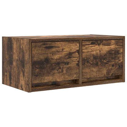 TV-benker 2 stk røkt eik 60x31x25,5 cm konstruert tre