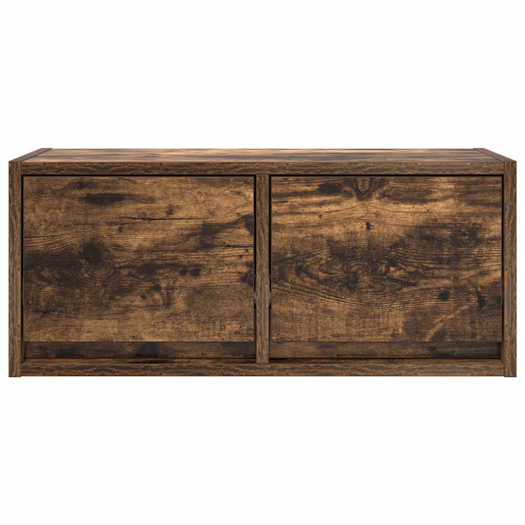 TV-benker 2 stk røkt eik 60x31x25,5 cm konstruert tre