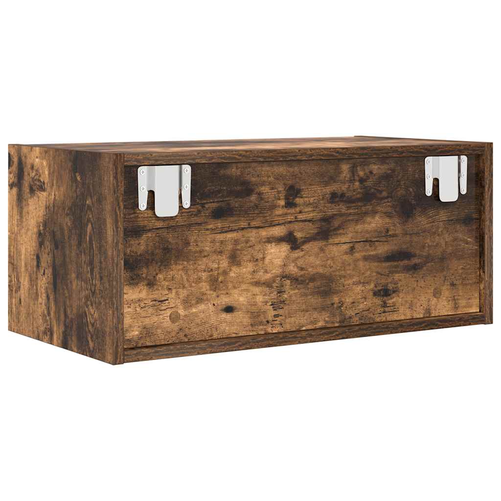 TV-benker 2 stk røkt eik 60x31x25,5 cm konstruert tre