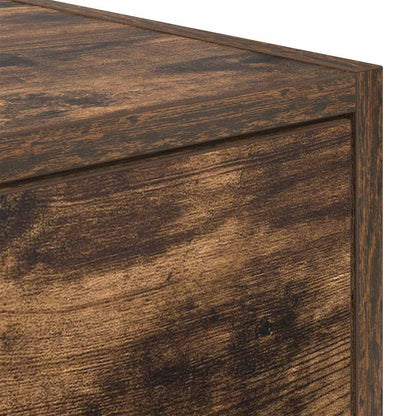 TV-benker 2 stk røkt eik 60x31x25,5 cm konstruert tre