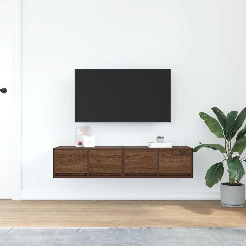 TV-Møbel Brun Eik Tv-benker 2 stk 60x31x25,5 cm