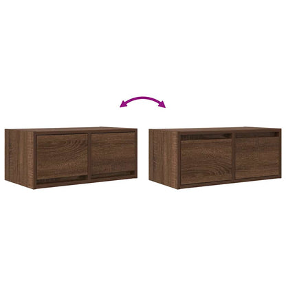 TV-Møbel Brun Eik Tv-benker 2 stk 60x31x25,5 cm