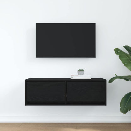 TV-Møbel Svart Eik Tv-benk 80x31x25,5 cm