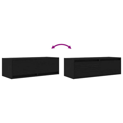 TV-Møbel Svart Eik Tv-benk 80x31x25,5 cm