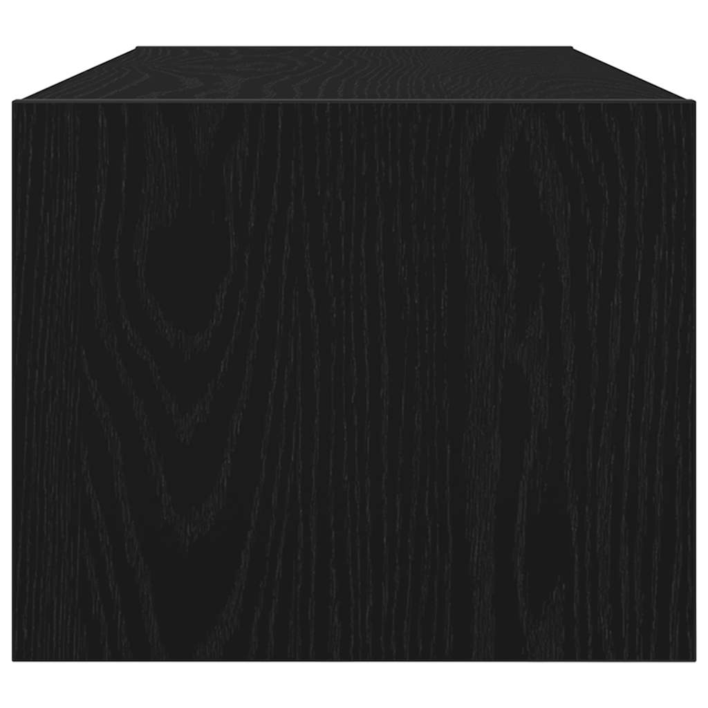 TV-benker 2 stk svart eik 80x31x25,5 cm konstruert tre