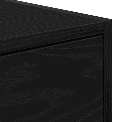 TV-benker 2 stk svart eik 80x31x25,5 cm konstruert tre