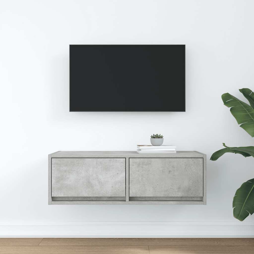 TV-Møbel Betonggrå Tv-benk 80x31x25,5 cm