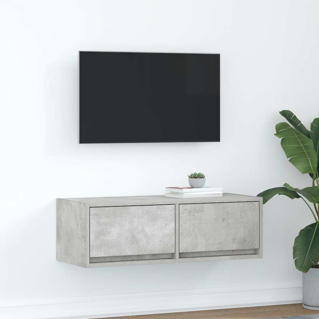 TV-Møbel Betonggrå Tv-benk 80x31x25,5 cm