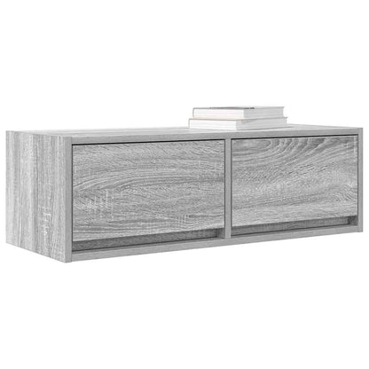 TV-benk grå sonoma 80x31x25,5 cm konstruert tre