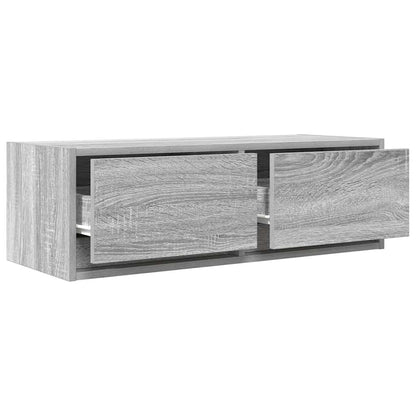 TV-benk grå sonoma 80x31x25,5 cm konstruert tre