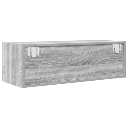 TV-benk grå sonoma 80x31x25,5 cm konstruert tre