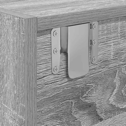 TV-benk grå sonoma 80x31x25,5 cm konstruert tre