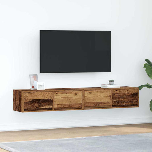 TV-Møbel Gammelt Tre Tv-benker 2 stk 80x31x25,5 cm