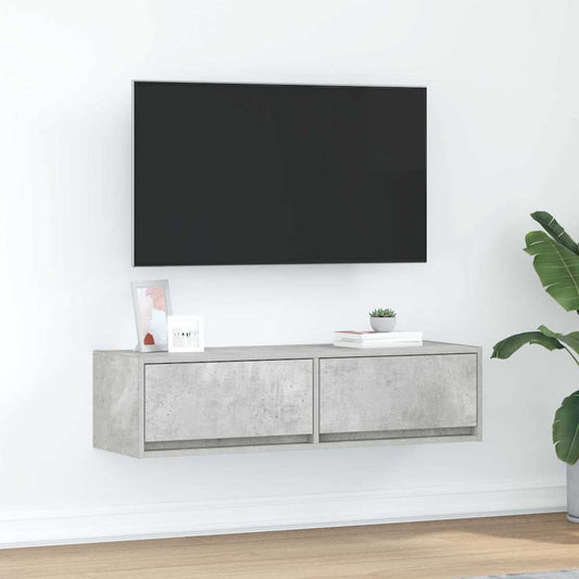 TV-Møbel Betonggrå TV-skap med skuff 100 x 31 x 25.5 cm