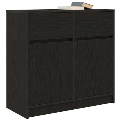 Skjenk Svart Eik med skuff 80x34x76 cm