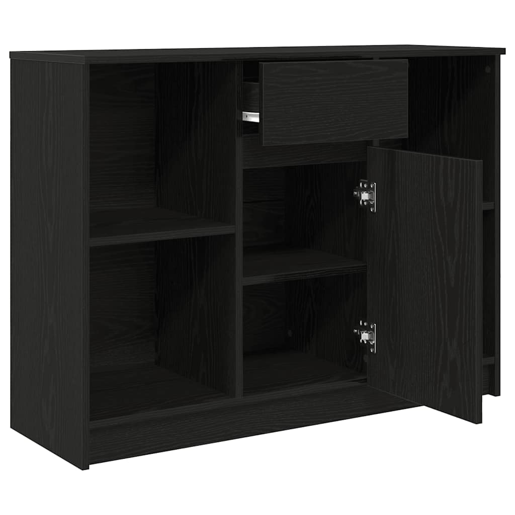 Skjenk Svart Eik med skuff 101x35x76 cm