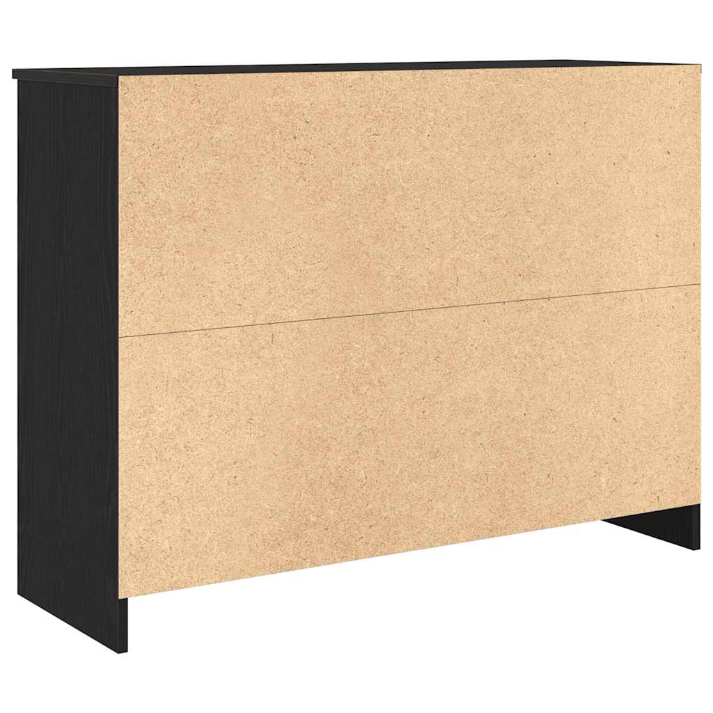 Skjenk Svart Eik med skuff 101x35x76 cm